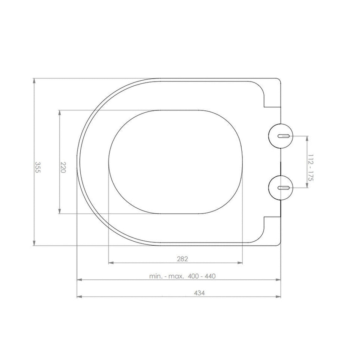 Vesta toiletzitting softclose en quick release mat grijs