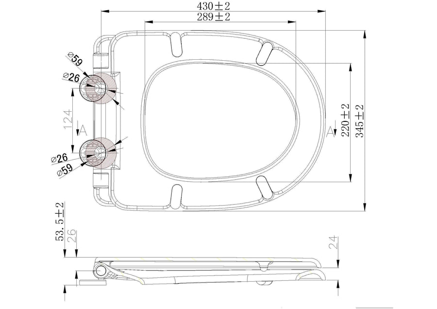 Menir Toilettensitz Softclose und Schnellverschluss glänzend weiß