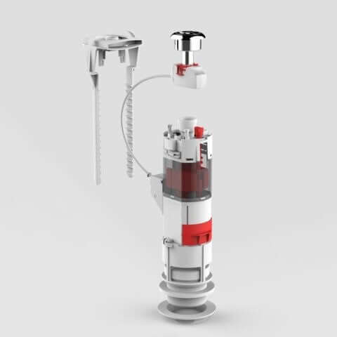 Garniture de chasse double pour réservoir duo-bloc céramique