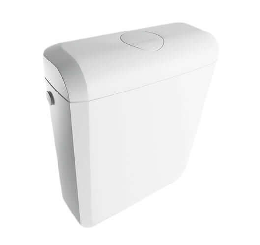 Uniflush universeel toiletreservoir 2 in 1 oplossing kunststof wit