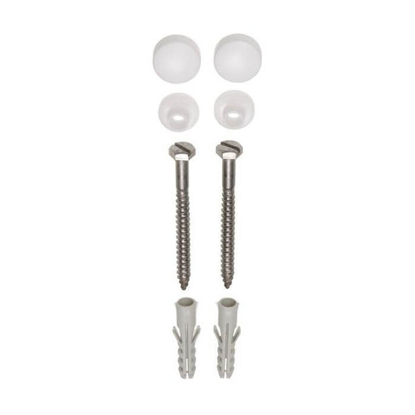 Ensemble de vis à pot avec cheville 2 pièces inox 6 x 70 mm capuchon blanc