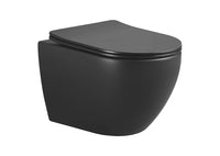 Xellanz Nibiru rimless hangtoilet Mat zwart - productfoto