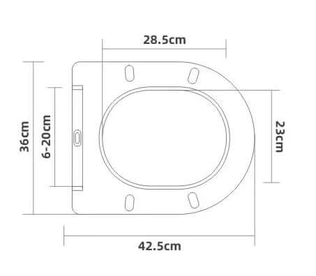 Nibiru toiletzitting softclose en quick release mat wit