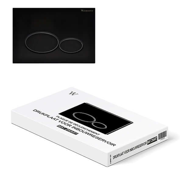Plaque de commande Wiesbaden pour Geberit Up320 Mat Noir