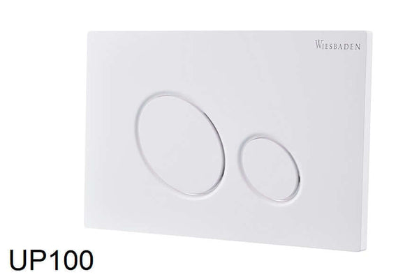 Plaque de commande pour réservoir encastré Wiesbaden X10 en blanc brillant