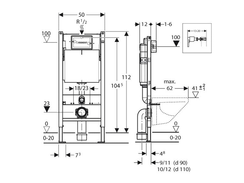 Geberit Duofix Basic réservoir encastré UP-100