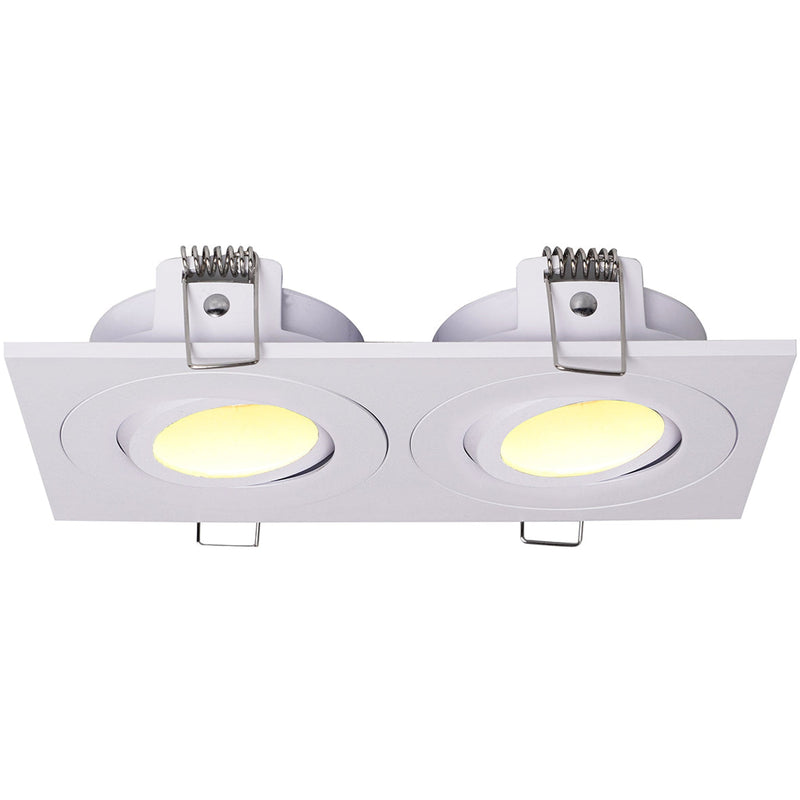 Wiesbaden Spotz inbouwspot dubbel dimbaar IP65 Mat wit - productfoto