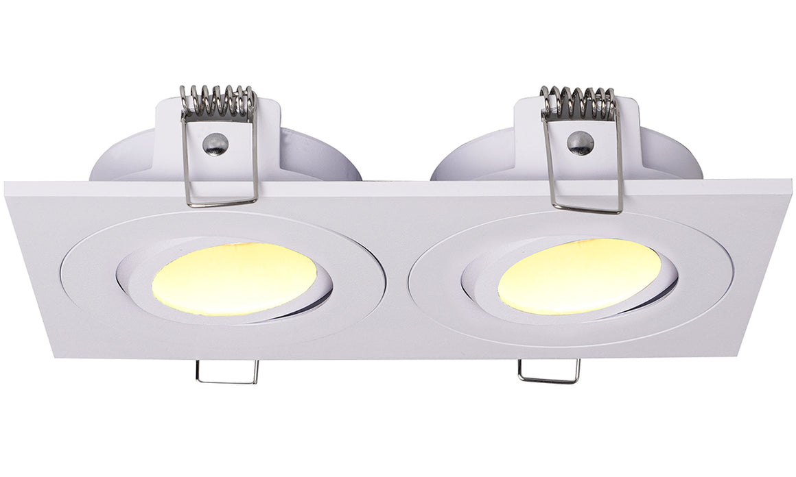 Wiesbaden Spotz inbouwspot dubbel dimbaar IP65 Mat wit - productfoto