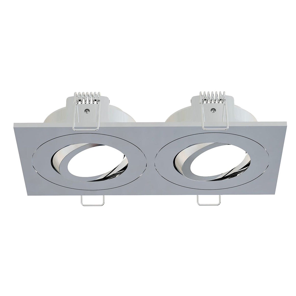 Wiesbaden Spotz inbouwspot dubbel dimbaar IP65 Chroom - productfoto