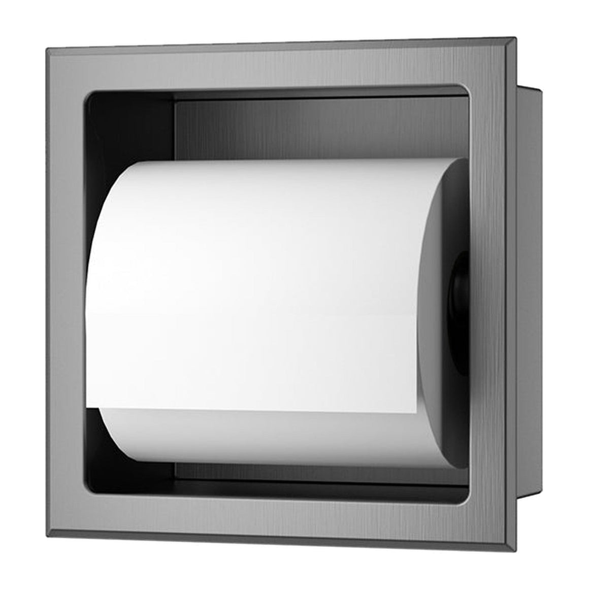 Xellanz Rocko toiletrolhouder zonder klep inbouw PVD Gunmetal - productfoto
