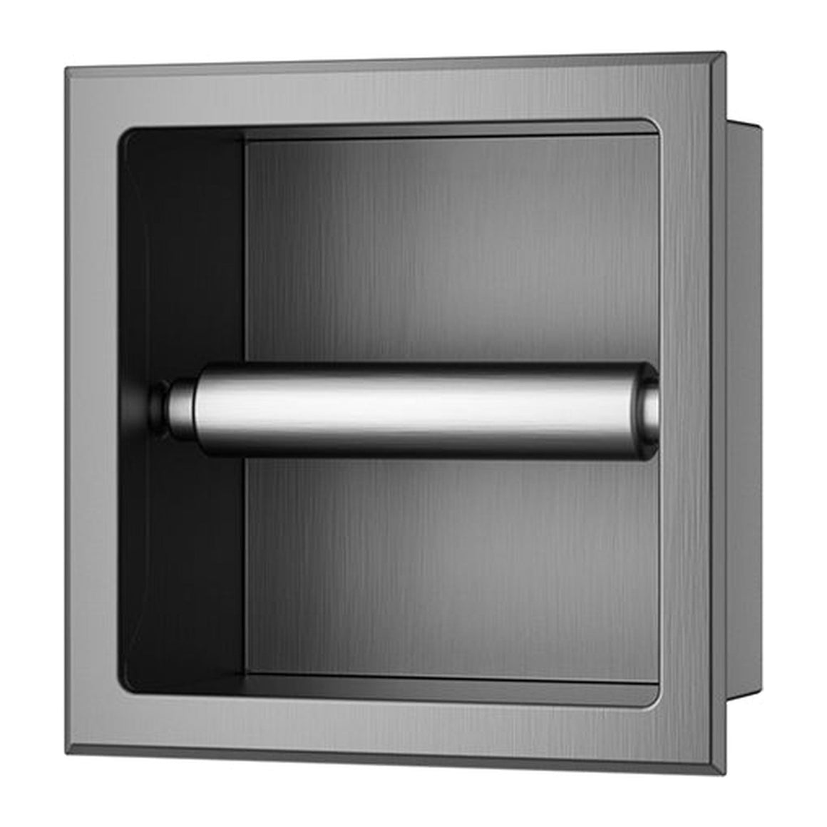 Xellanz Rocko toiletrolhouder zonder klep inbouw PVD Gunmetal - productfoto