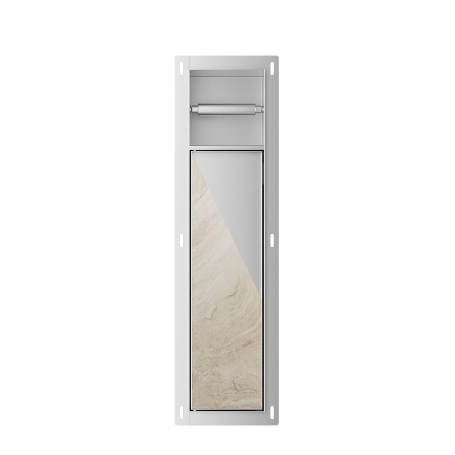Xellanz Rocko toiletrol- en borstelhouder inbouw betegelbaar RVS - productfoto