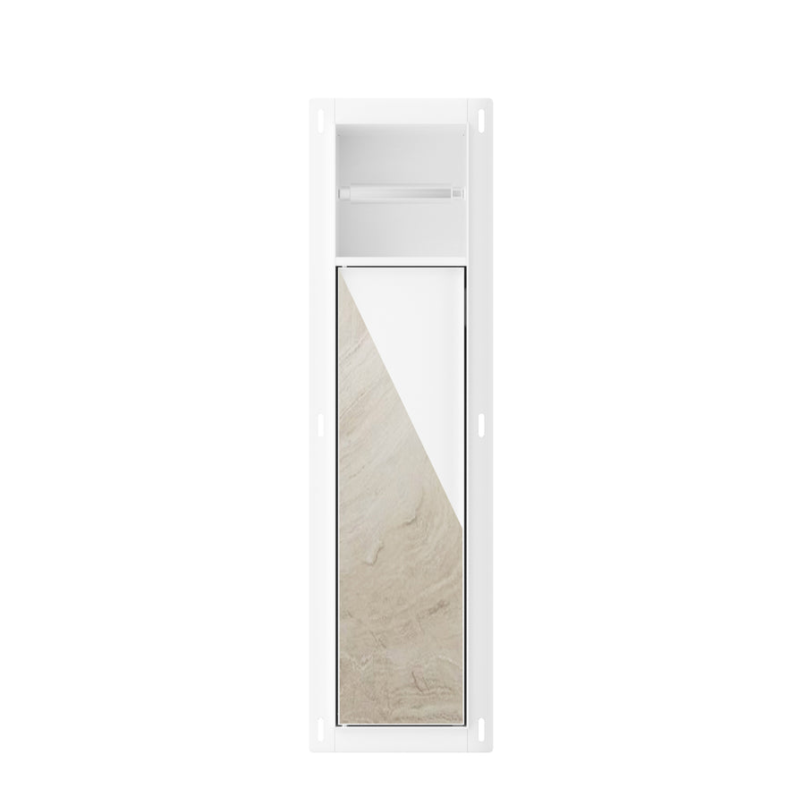 Xellanz Rocko toiletrol- en borstelhouder inbouw betegelbaar Mat wit - productfoto
