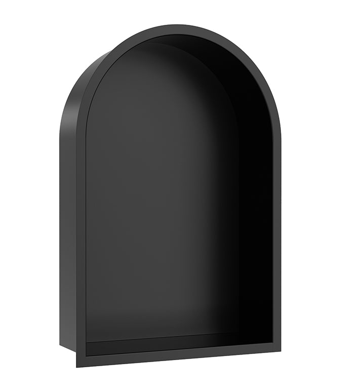Wiesbaden Demis inbouwnis ovaal 30 x 45 x 10 cm / Mat zwart - productfoto