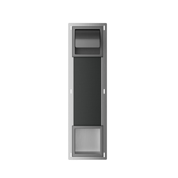 Xellanz Rocko toiletrolhouder met klep en reserverolhouder inbouw gunmetal