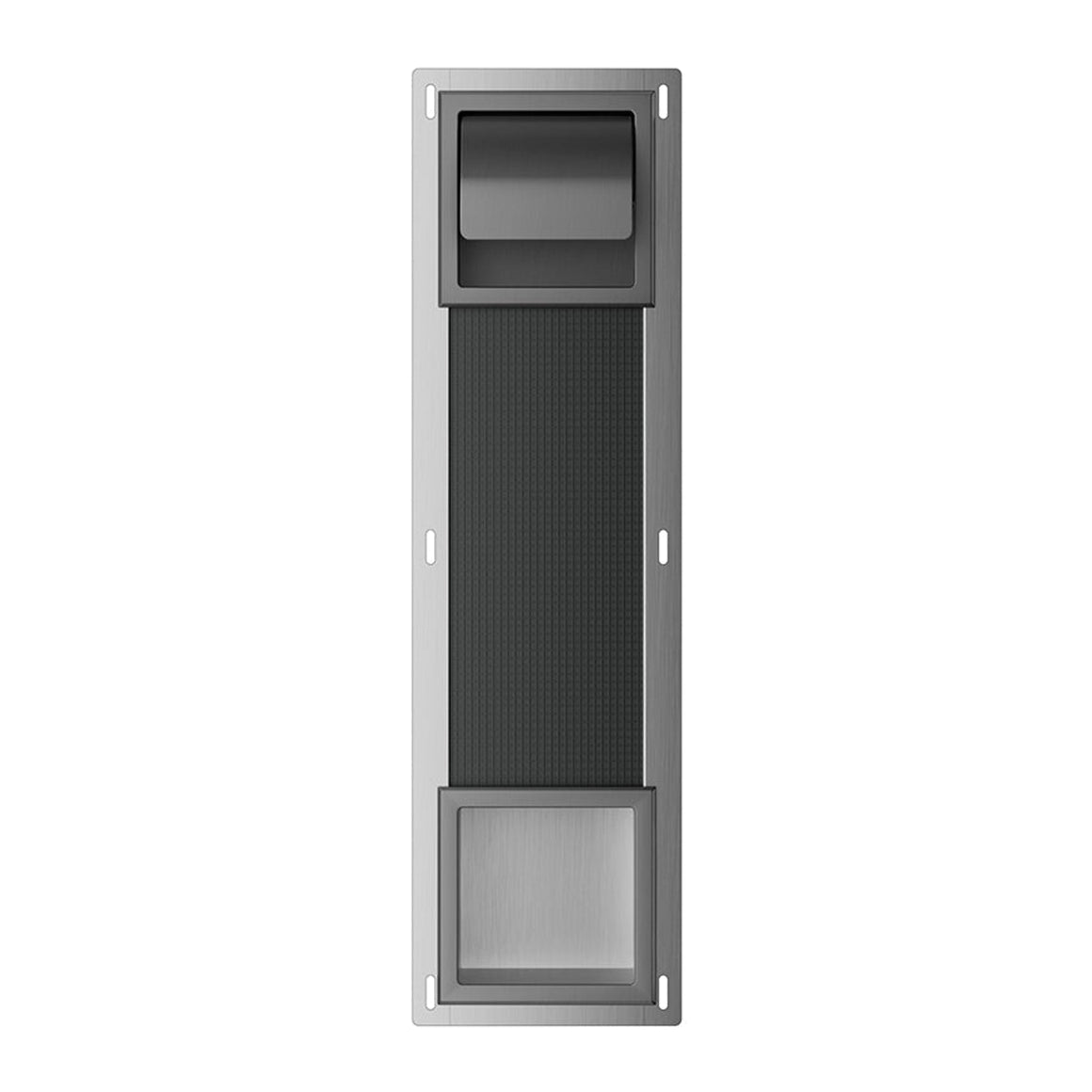 Xellanz Rocko toiletrolhouder met klep en reserverolhouder inbouw gunmetal - productfoto