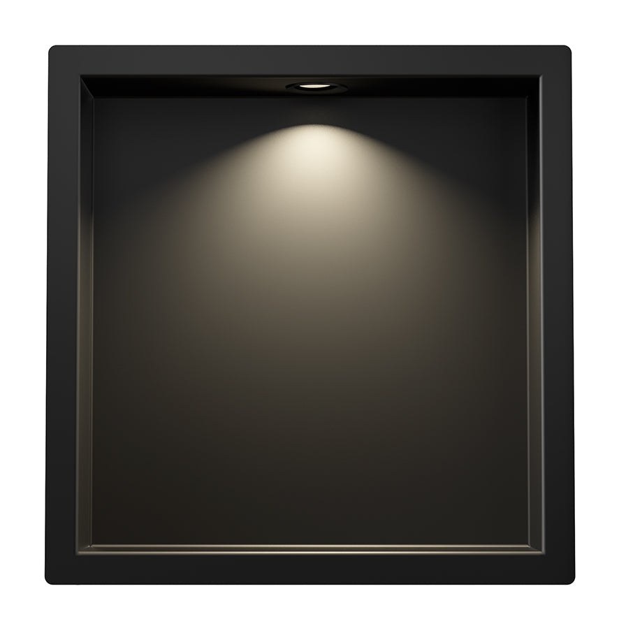 Wiesbaden Demis inbouwnis met LED Mat zwart - productfoto