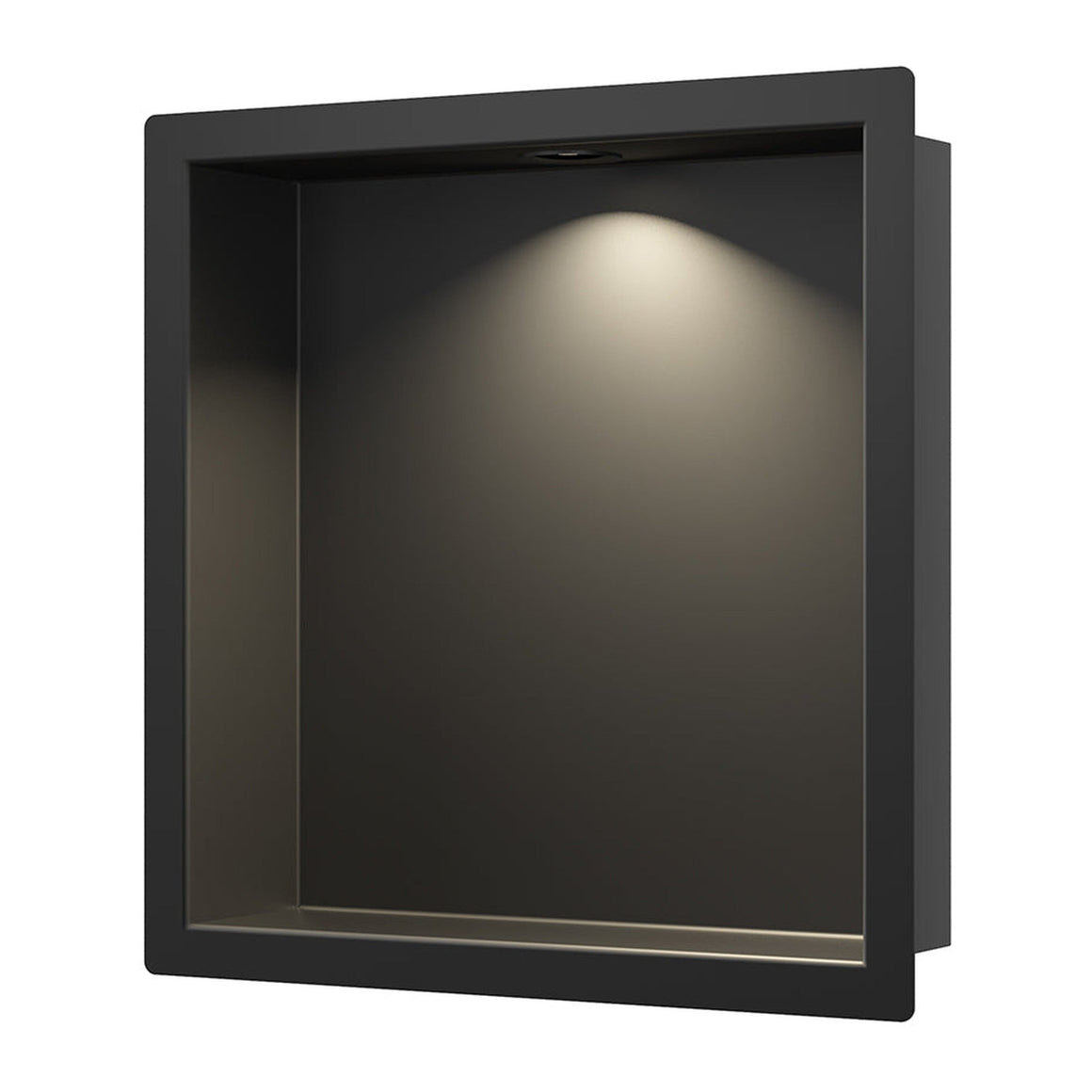 Wiesbaden Demis inbouwnis met LED Mat zwart - productfoto