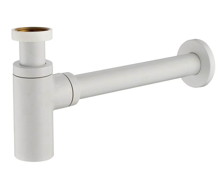 Wiesbaden UniMatch wastafelsifon 32 mm mat wit - productfoto