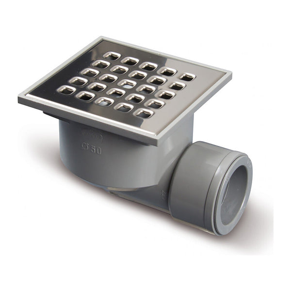 Xellanz Doucheput 105×105 mm zijuitloop RVS
