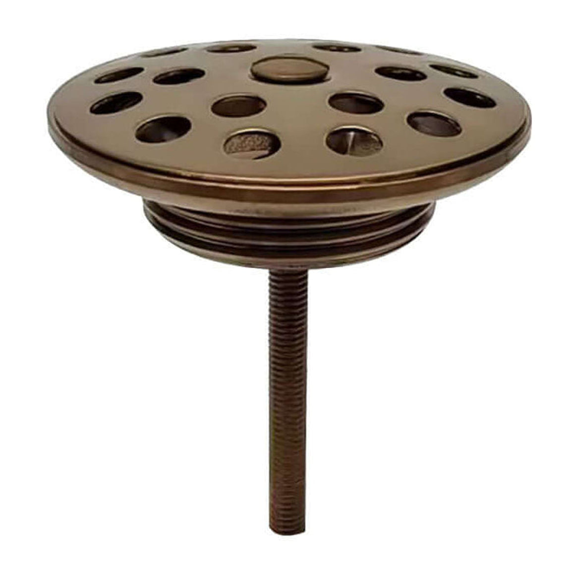 Korv open afvoerplug rooster 5/4" geborsteld brons koper, perfect voor afvoerinstallaties.