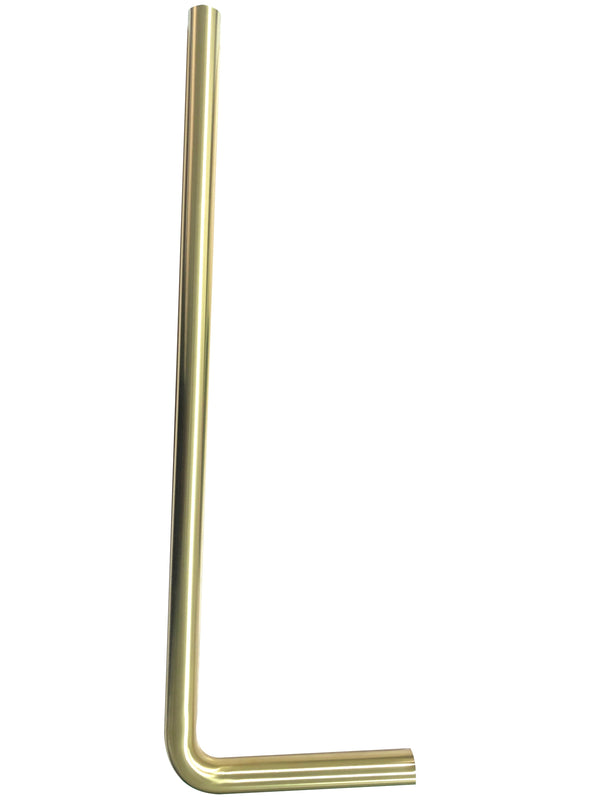 Wiesbaden UniMatch vloerbuis 75 × 22 × 3,2 cm geborsteld messing PVD