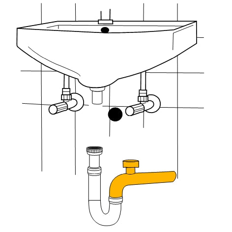 Riko chroom muurbuis recht met beluchter 32 mm - technische tekening