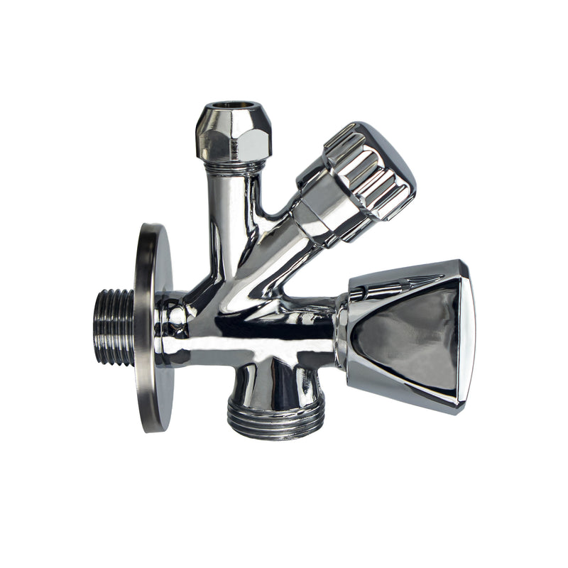 Riko combinatie kraantje 1/2 x 3/4 x 10 mm chroom - productfoto