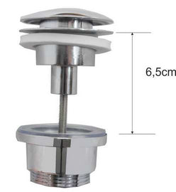 Wiesbaden UniMatch clickwaste afvoerplug chroom - productfoto
