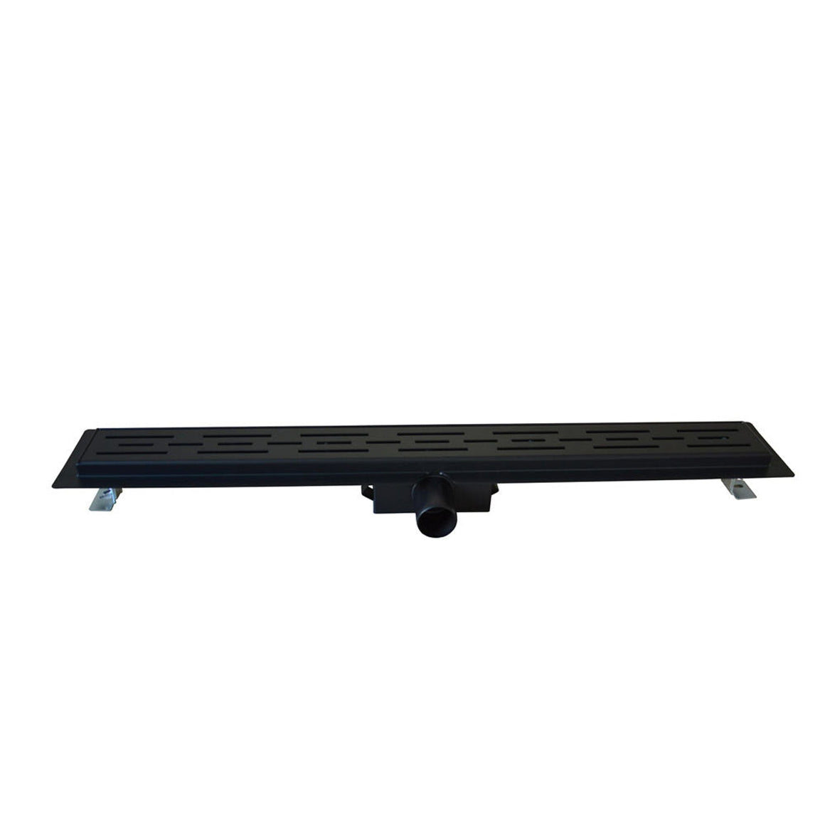 Wiesbaden douchegoot met flens en rooster mat zwart 80 cm - productfoto