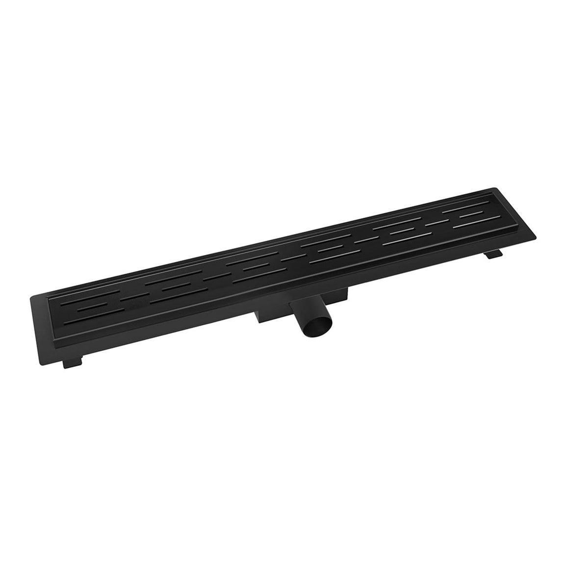 Wiesbaden douchegoot met flens en rooster mat zwart 60 cm - productfoto