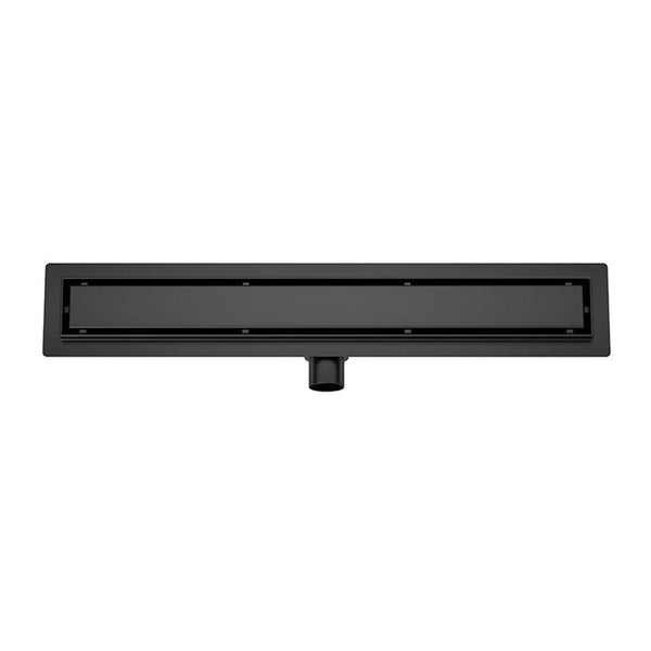 Wiesbaden Douchegoot met flens en tegelrooster 70×7 cm mat zwart