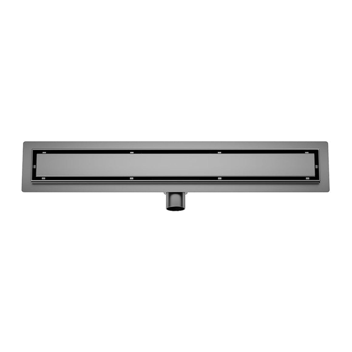 Wiesbaden douchegoot met flens en tegelrooster PVD 70 cm / Gunmetal - productfoto