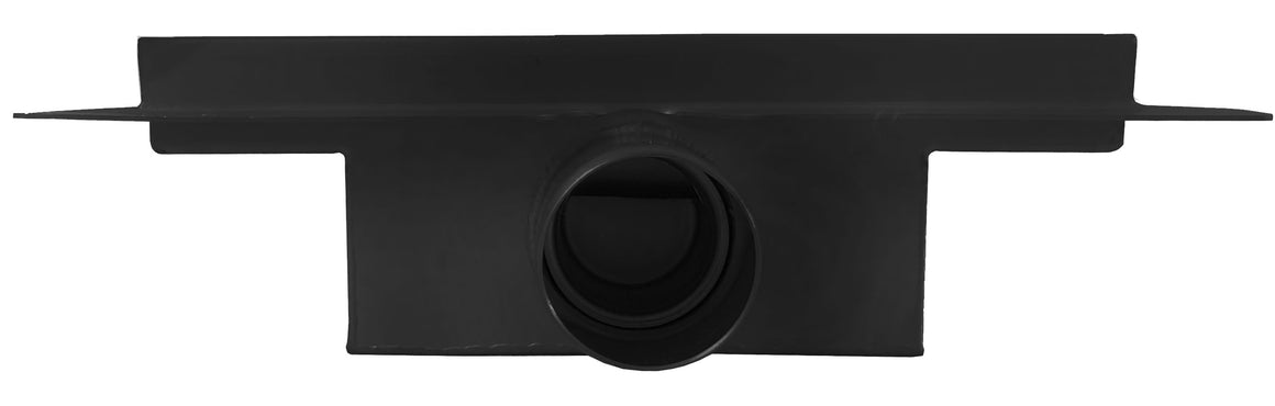 Wiesbaden doucheput met flens en zijuitlaat mat zwart 20 x 20 cm - productfoto