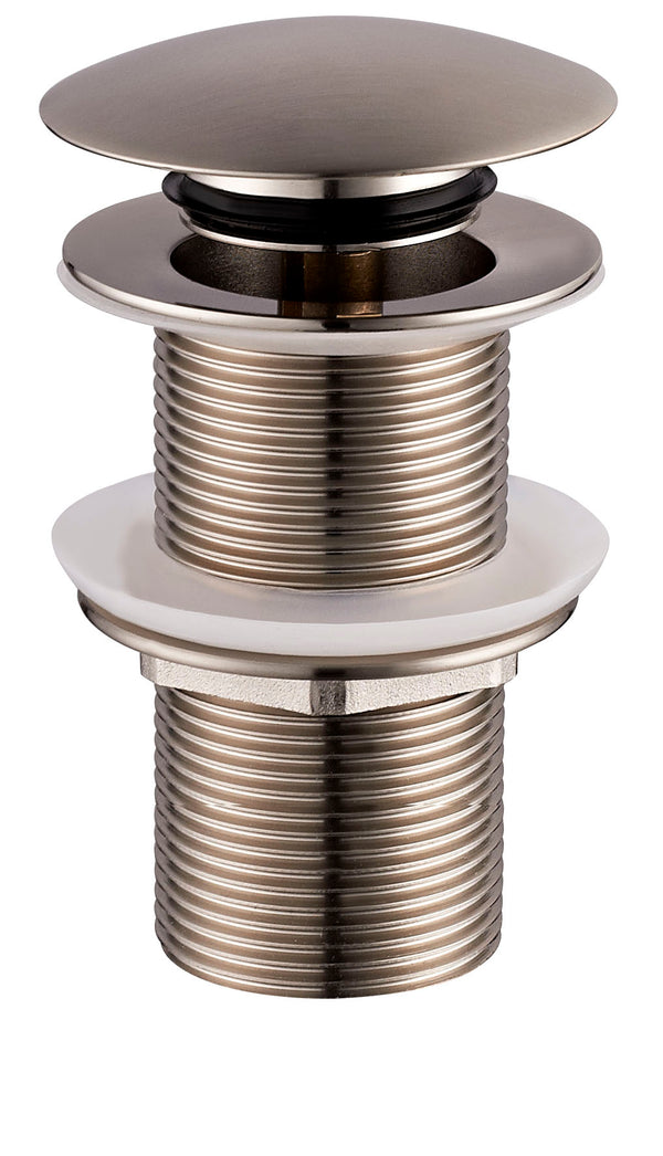 Wiesbaden UniMatch clickwaste afvoerplug verlengd 5/4" geborsteld staal