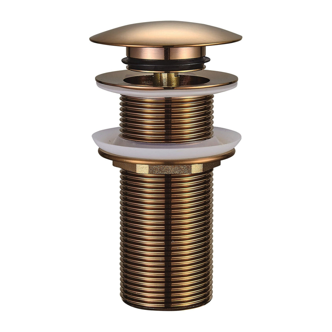 Wiesbaden UniMatch clickwaste afvoerplug verlengd 5/4" geborsteld brons koper PVD - productfoto