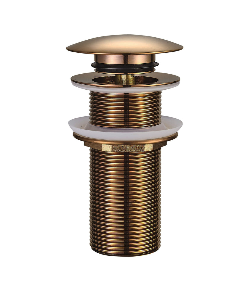 Wiesbaden UniMatch clickwaste afvoerplug verlengd 5/4" geborsteld brons koper PVD - productfoto