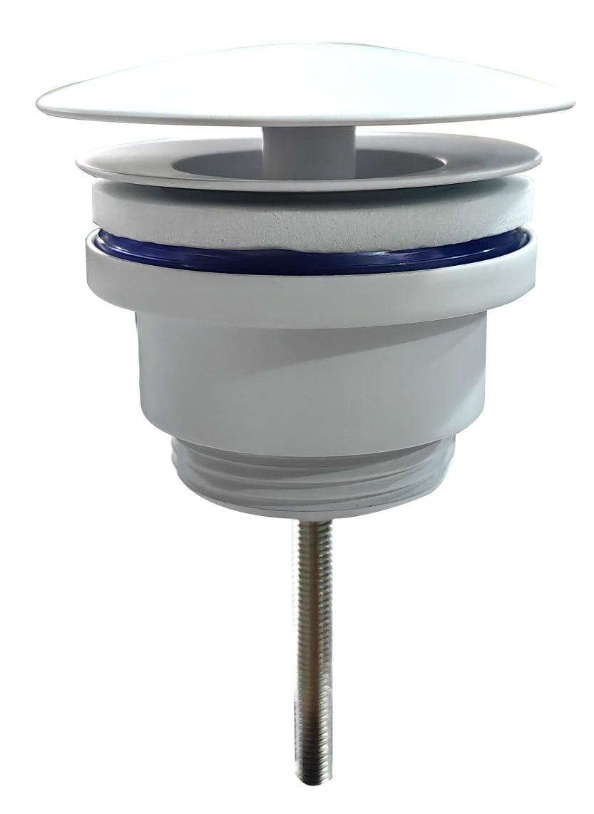 Wiesbaden UniMatch open afvoerplug glans wit - productfoto