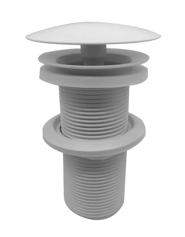 Wiesbaden UniMatch open afvoerplug verlengd glans wit - productfoto