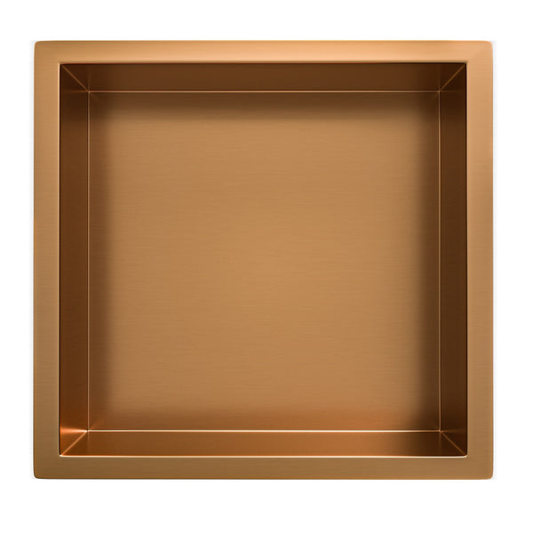 Demis encastrables 30 x 30 x 10 cm bronze brossé cuivre PVD