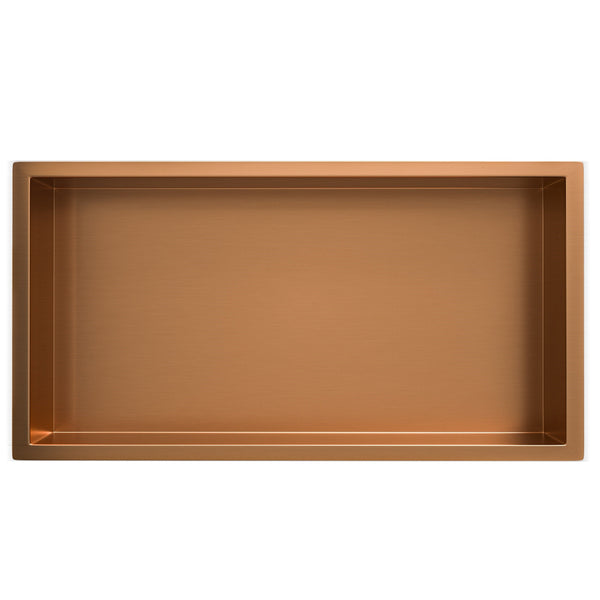 Demis encastré 30 x 60 x 10 cm bronze brossé cuivre PVD