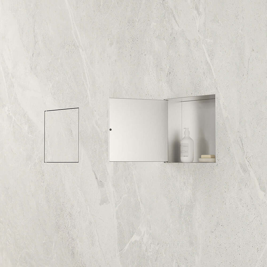 Demis Inbouwnis Wiesbaden 30X30X14Cm Betegelbaar RVS