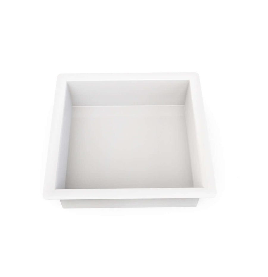 Excellence Inbouwnis Wiesbaden 30X30X10Cm in RVS Mat Wit