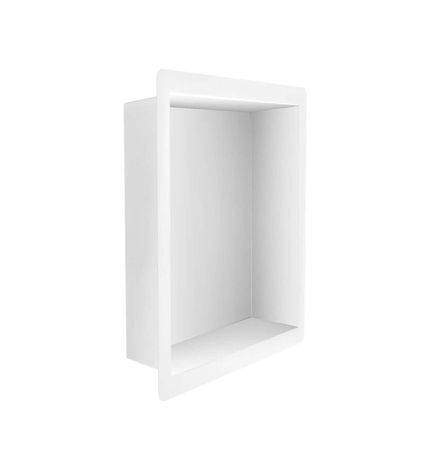 Excellence Inbouwnis Wiesbaden 30X30X10Cm in RVS Mat Wit