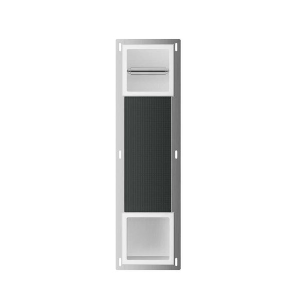 Porte-rouleau de papier toilette Rocko sans couvercle et support de rouleau de réserve encastré mat blanc