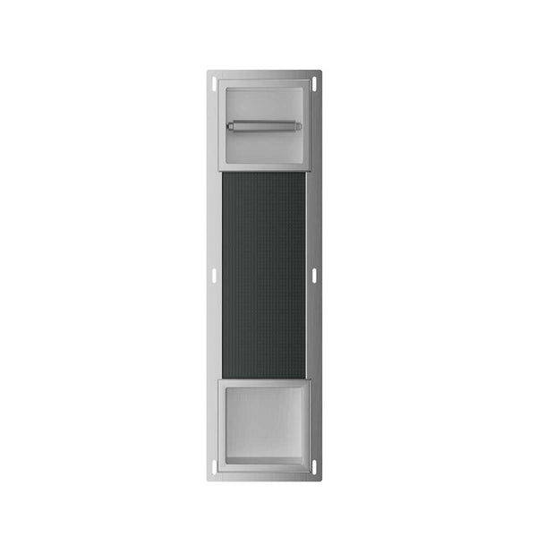 Porte-rouleau de papier toilette Rocko sans couvercle et support de rouleau de réserve encastré en acier inoxydable