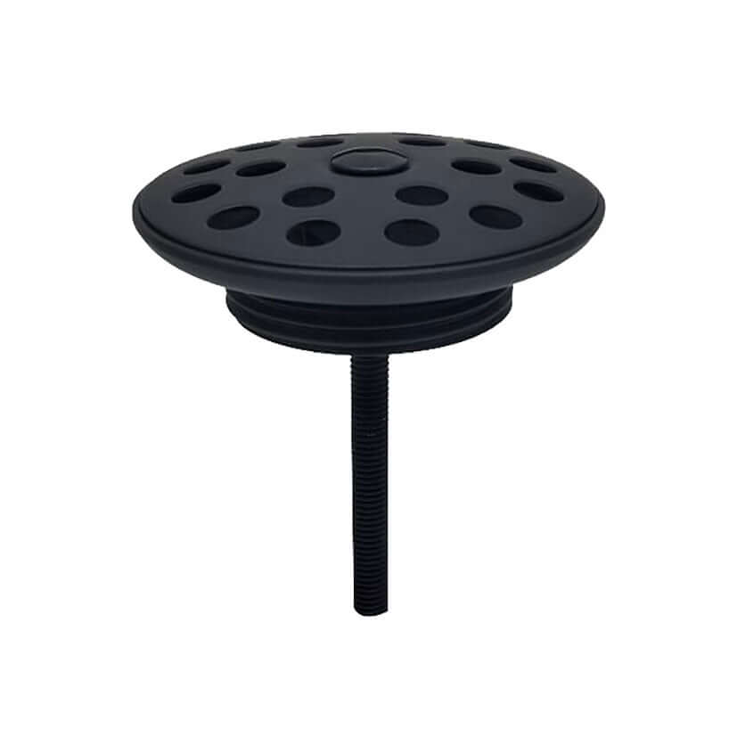 Afvoerplug Korv open afvoerplug rooster 5/4" mat zwart voor luxe afvoeroplossingen.