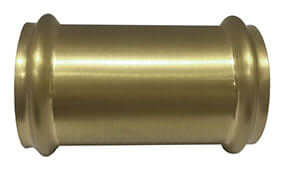 Raccord Wiesbaden 32 mm pour tube de sol en laiton brossé doré
