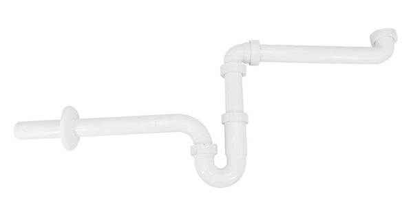 Platzsparender Siphon für Waschbecken 5/4” x 32 mm
