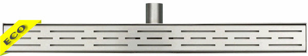 Douchette écologique avec grille 70 x 7 cm en acier inoxydable